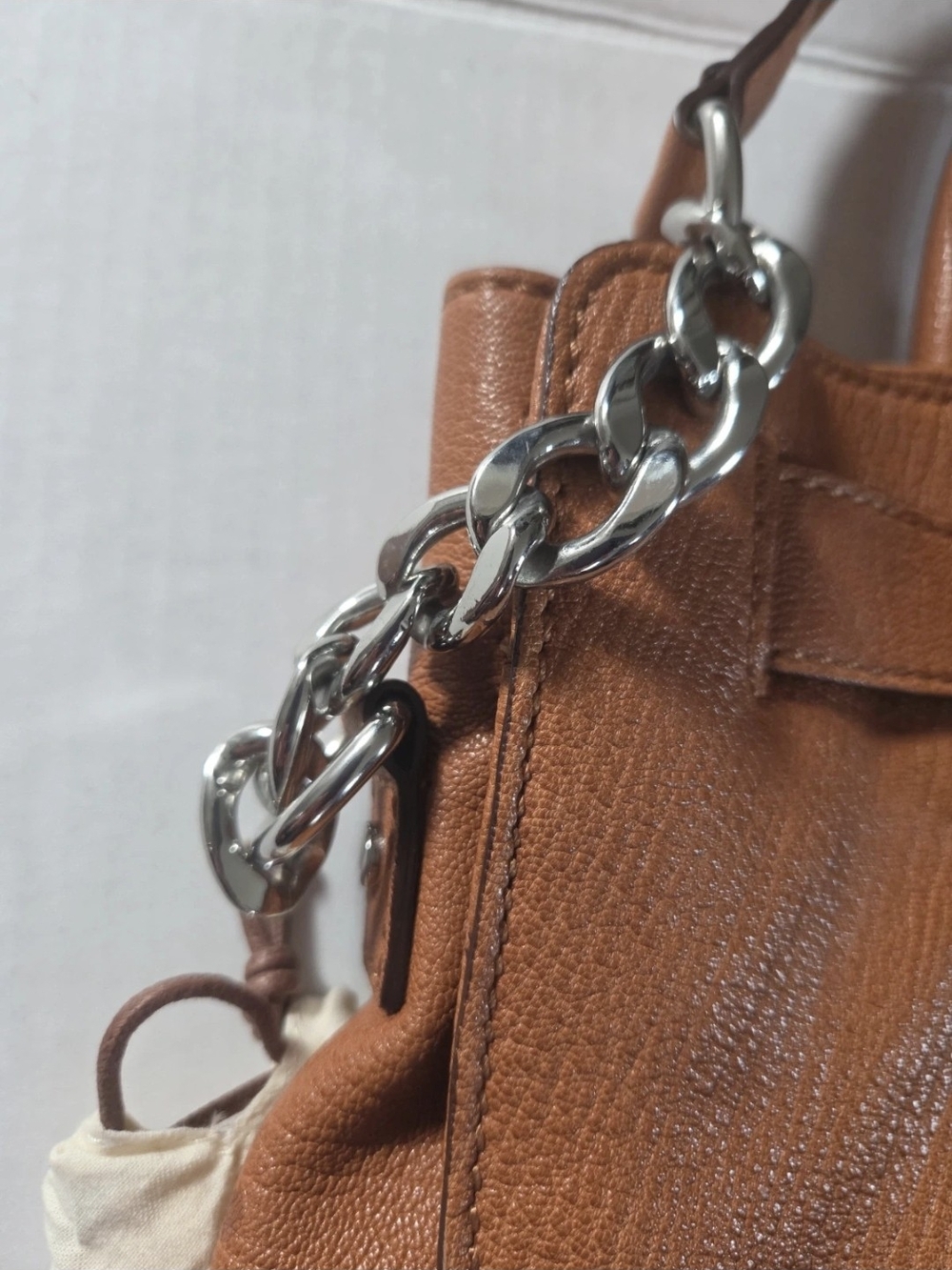 MICHAEL MICHAEL KORS🍾Nwot🍾Tan Leather Satchel Bag - Picture 6 of 7